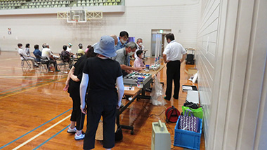 反射神経測定の様子